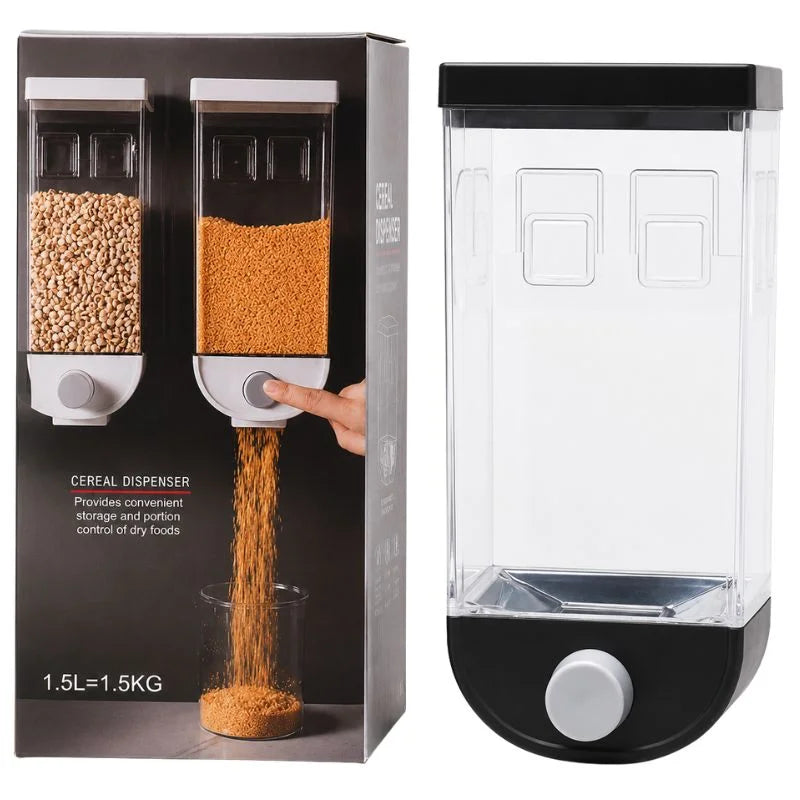 Wall-Mounted Cereal Dispenser – 1.5L Dry Food Storage Container