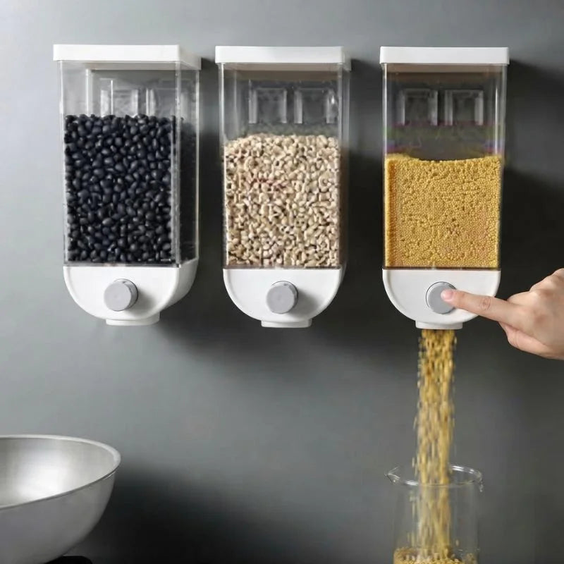 Wall-Mounted Cereal Dispenser – 1.5L Dry Food Storage Container