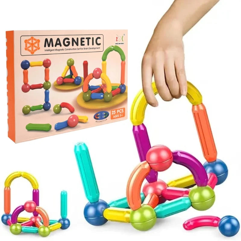 Magnetic Building Blocks Toy Set – Colorful 3D Construction & STEM Learning Toy for Kids