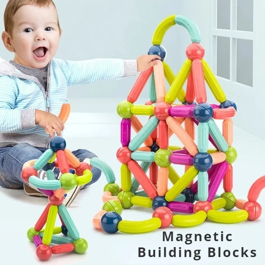 Magnetic Building Blocks Toy Set – Colorful 3D Construction & STEM Learning Toy for Kids